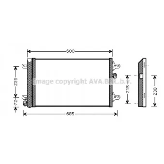 Condenseur, climatisation AVA QUALITY COOLING VWA5183D