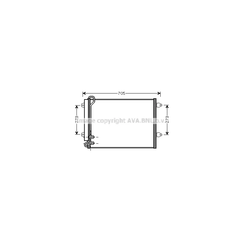 Condenseur, climatisation AVA QUALITY COOLING VWA5225D