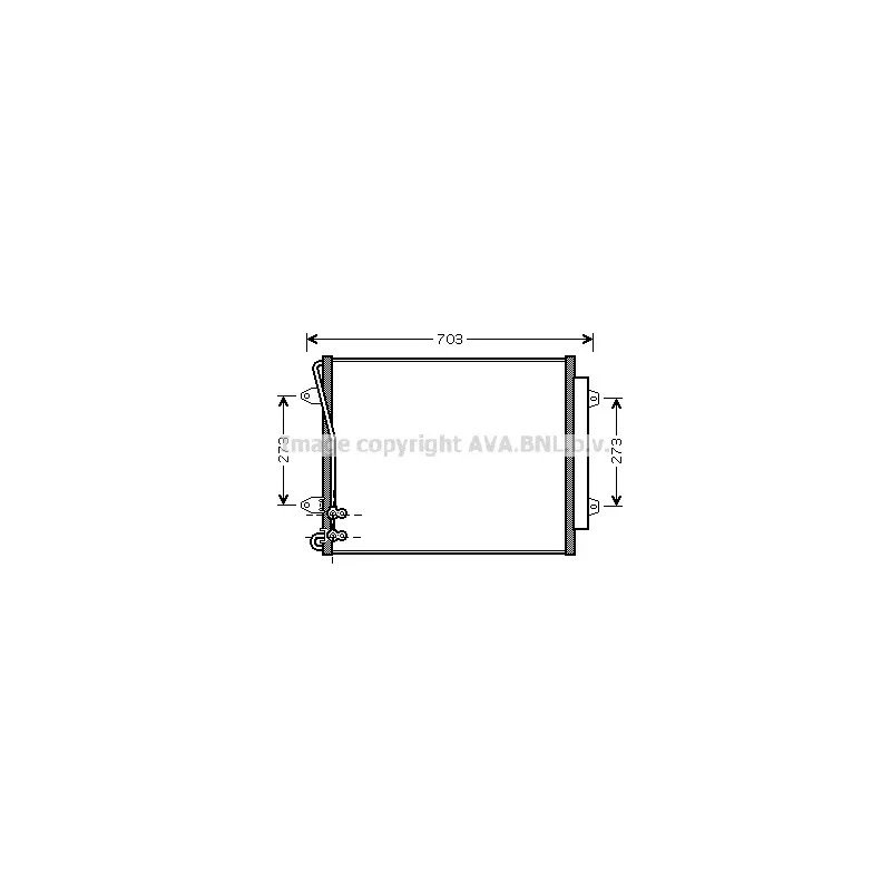 Condenseur, climatisation AVA QUALITY COOLING VWA5226D