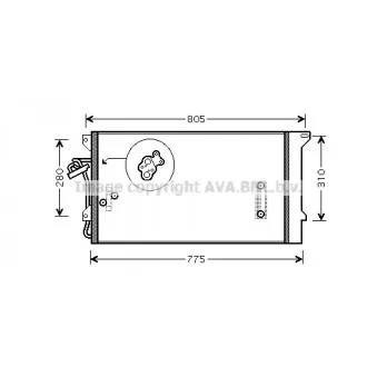Condenseur, climatisation AVA QUALITY COOLING VWA5244D