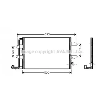 Condenseur, climatisation AVA QUALITY COOLING VWA5252