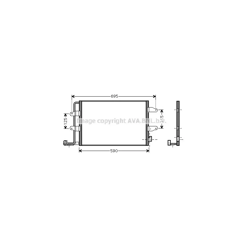Condenseur, climatisation AVA QUALITY COOLING VWA5252