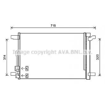 Condenseur, climatisation AVA QUALITY COOLING VWA5335D