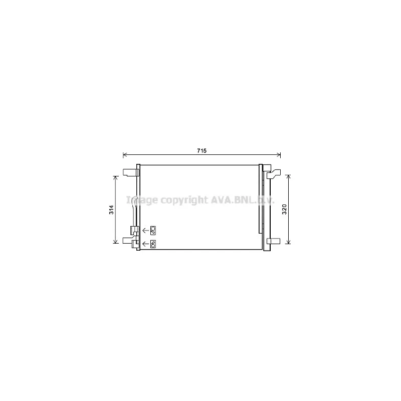 Condenseur, climatisation AVA QUALITY COOLING VWA5335D