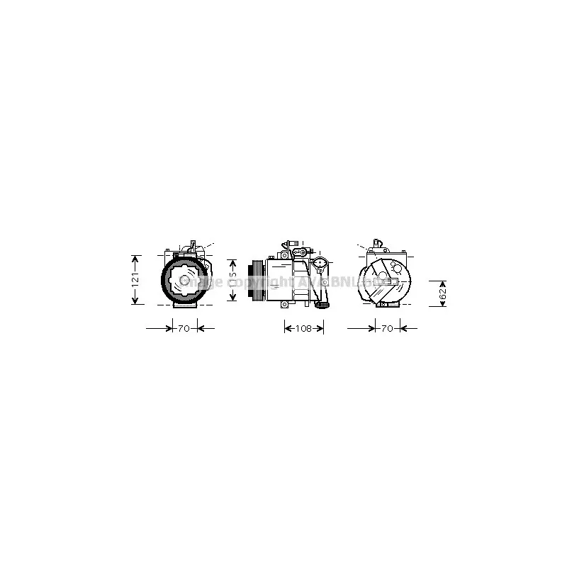 Compresseur, climatisation AVA QUALITY COOLING VWAK064