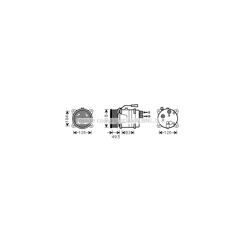 Compresseur, climatisation AVA QUALITY COOLING VWAK303