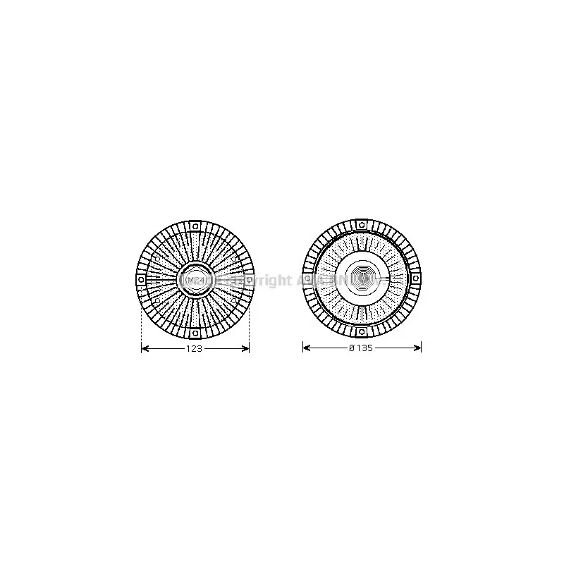 Embrayage, ventilateur de radiateur AVA QUALITY COOLING VWC274