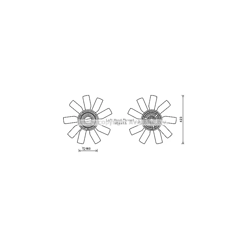 Ventilateur, refroidissement du moteur AVA QUALITY COOLING VWC364