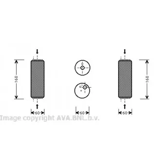 Filtre déshydratant, climatisation AVA QUALITY COOLING VWD014