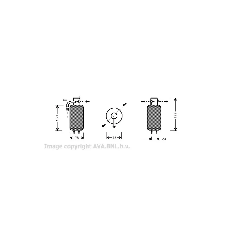 Filtre déshydratant, climatisation AVA QUALITY COOLING VWD051