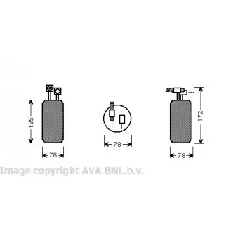 Filtre déshydratant, climatisation AVA QUALITY COOLING VWD052
