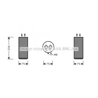 Filtre déshydratant, climatisation AVA QUALITY COOLING VWD053