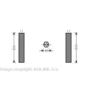 Filtre déshydratant, climatisation AVA QUALITY COOLING VWD073