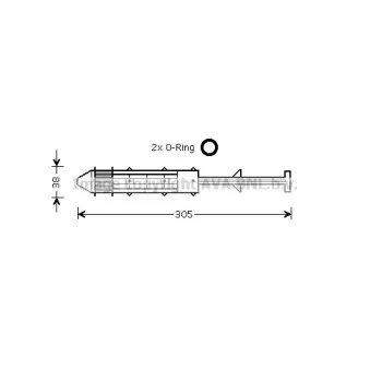 Filtre déshydratant, climatisation AVA QUALITY COOLING VWD075
