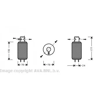 Filtre déshydratant, climatisation AVA QUALITY COOLING VWD165