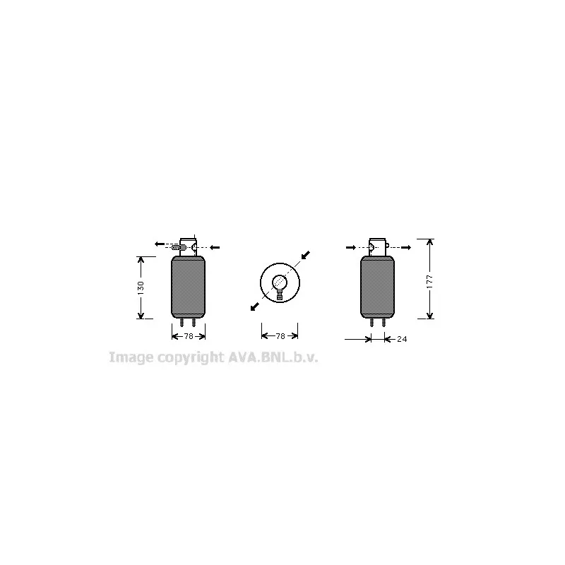 Filtre déshydratant, climatisation AVA QUALITY COOLING VWD165