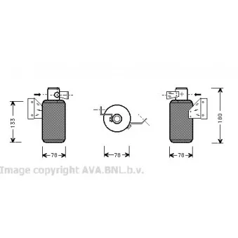 Filtre déshydratant, climatisation AVA QUALITY COOLING VWD166
