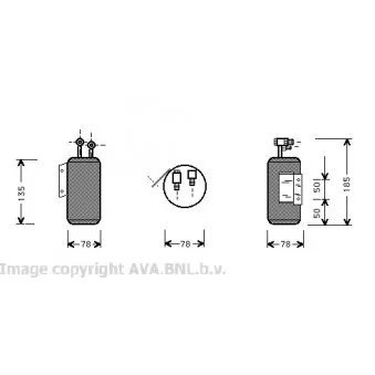 Filtre déshydratant, climatisation AVA QUALITY COOLING VWD169