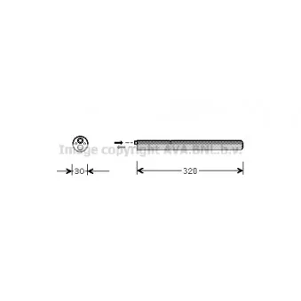 Filtre déshydratant, climatisation AVA QUALITY COOLING VWD210