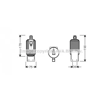 Filtre déshydratant, climatisation AVA QUALITY COOLING VWD292