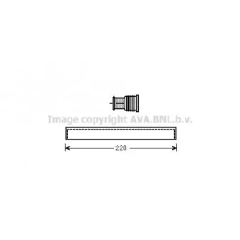 Filtre déshydratant, climatisation AVA QUALITY COOLING VWD294