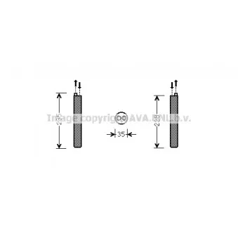 Filtre déshydratant, climatisation AVA QUALITY COOLING VWD297