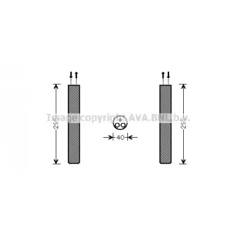 Filtre déshydratant, climatisation AVA QUALITY COOLING VWD304