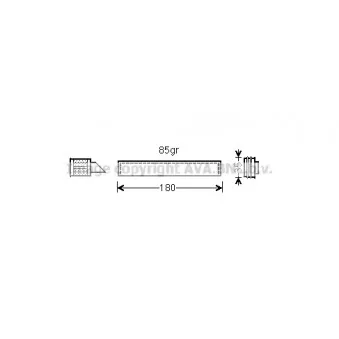 Filtre déshydratant, climatisation AVA QUALITY COOLING VWD331