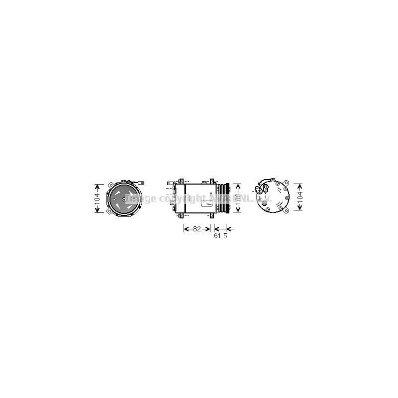 Compresseur, climatisation AVA QUALITY COOLING VWK167