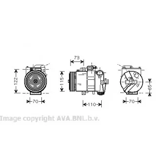 Compresseur, climatisation AVA QUALITY COOLING VWK240