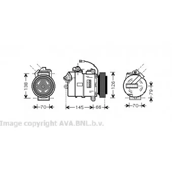 Compresseur, climatisation AVA QUALITY COOLING VWK261
