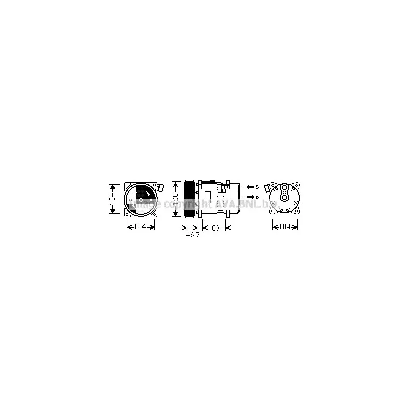Compresseur, climatisation AVA QUALITY COOLING VWK309