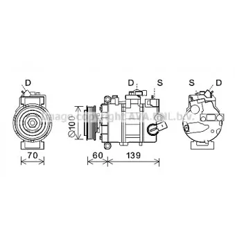 Compresseur, climatisation AVA QUALITY COOLING VWK356