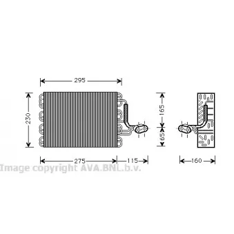 Evaporateur climatisation AVA QUALITY COOLING VWV168