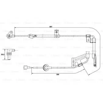 Capteur, vitesse de roue BOSCH 0 265 001 273
