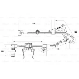 Capteur, vitesse de roue BOSCH 0 265 001 416