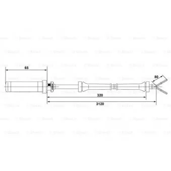 Capteur, vitesse de roue BOSCH 0 265 004 022
