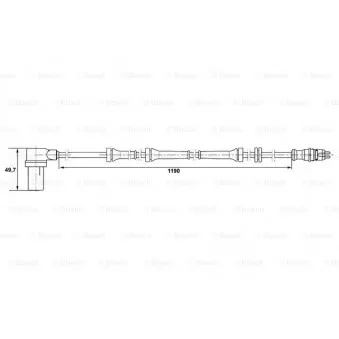 Capteur, vitesse de roue BOSCH 0 265 006 156