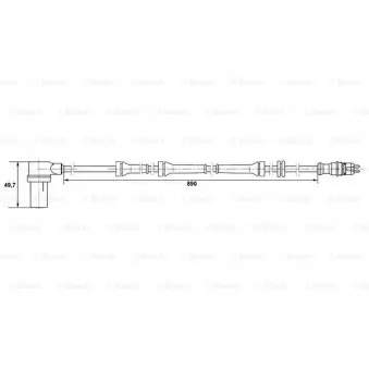 Capteur, vitesse de roue BOSCH 0 265 006 157