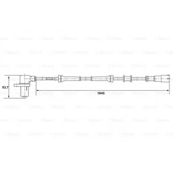 Capteur, vitesse de roue BOSCH 0 265 006 162