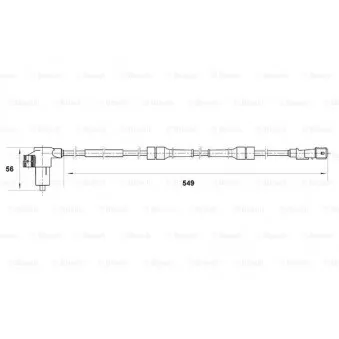 Capteur, vitesse de roue BOSCH 0 265 006 199