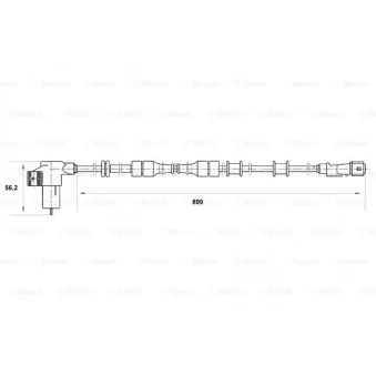 Capteur, vitesse de roue BOSCH 0 265 006 207