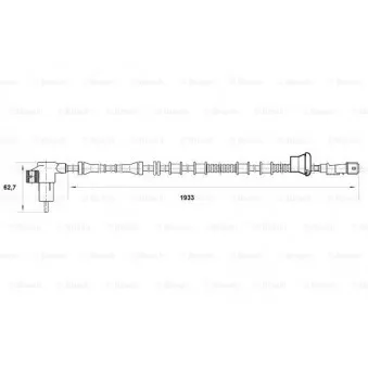 Capteur, vitesse de roue BOSCH 0 265 006 315