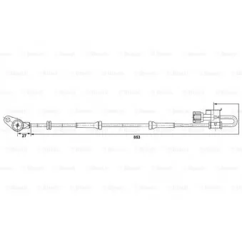 Capteur, vitesse de roue BOSCH 0 265 006 379