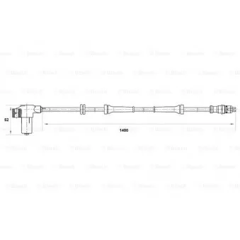 Capteur, vitesse de roue BOSCH 0 265 006 427