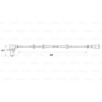 Capteur, vitesse de roue BOSCH 0 265 006 442