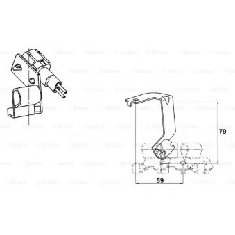 Capteur, vitesse de roue BOSCH 0 265 006 671