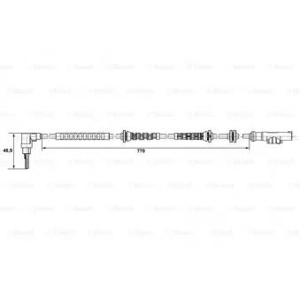 Capteur, vitesse de roue BOSCH 0 265 007 671