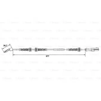 Capteur, vitesse de roue BOSCH 0 265 007 742