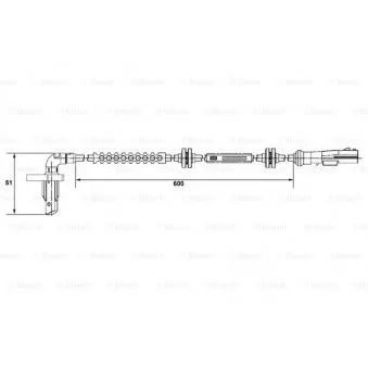 Capteur, vitesse de roue BOSCH 0 265 008 293